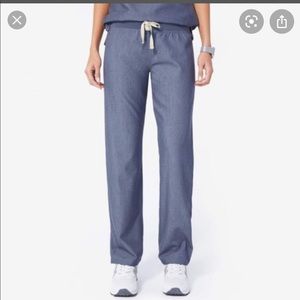 Figs Livingston Heathered Denim Scrub Pants